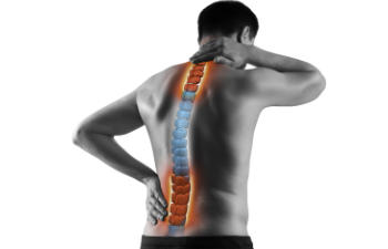 Man with sciatica nerve pain