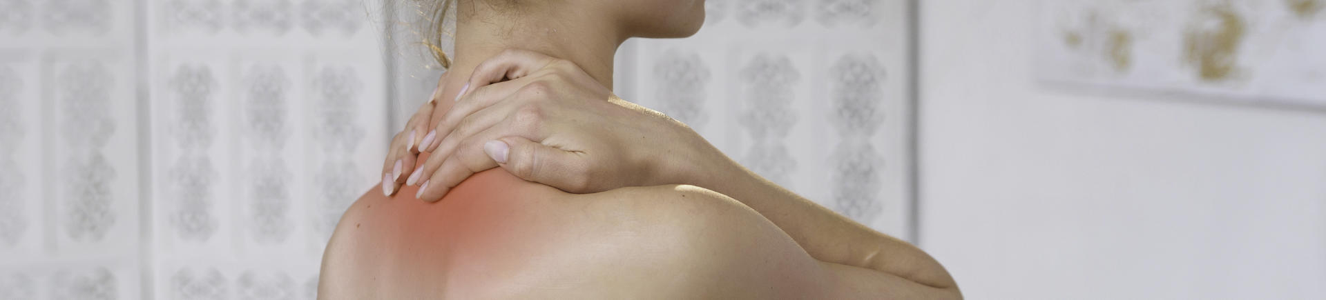 woman with neck pain